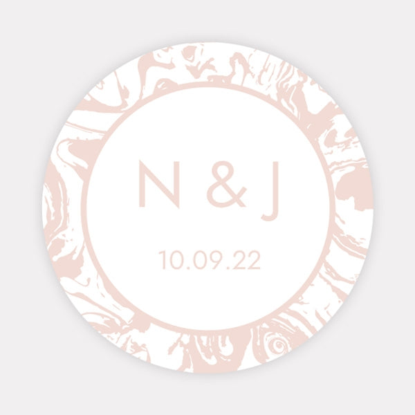 Marble Dream Wedding Stickers - Pack of 35