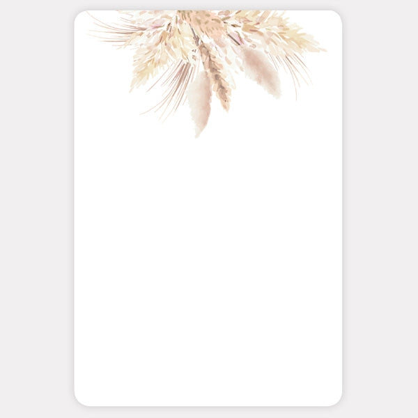 Pampas Grass Wedding Menu