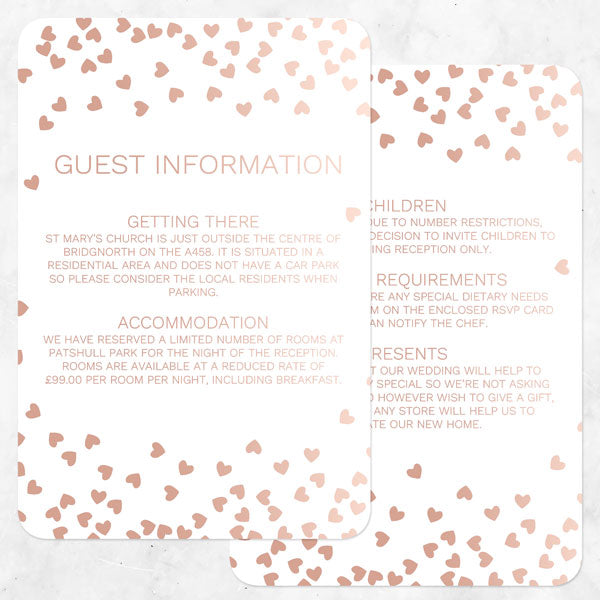 Metallic Hearts - Foil Boutique Wedding Invitation & RSVP