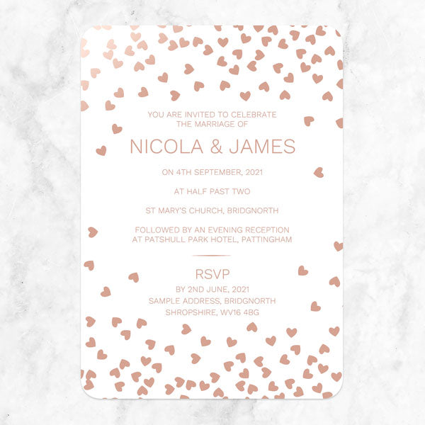 Metallic Hearts Foil Boutique Sample