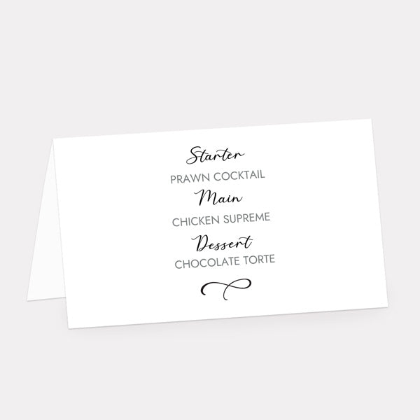 Minimalist Typography Place Card
