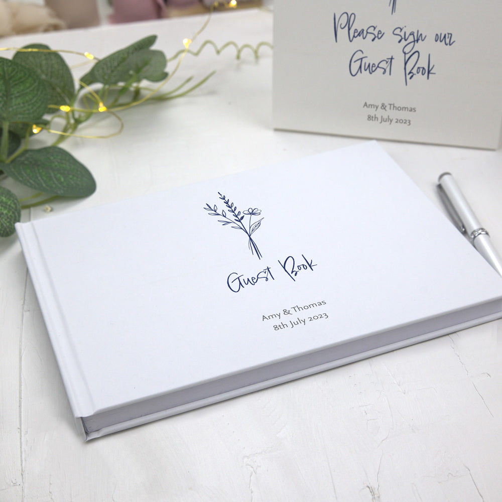 Modern Sprig - Iridescent Wedding Guest Book