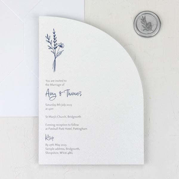 category header image Modern Sprig Iridescent Wedding Invitation