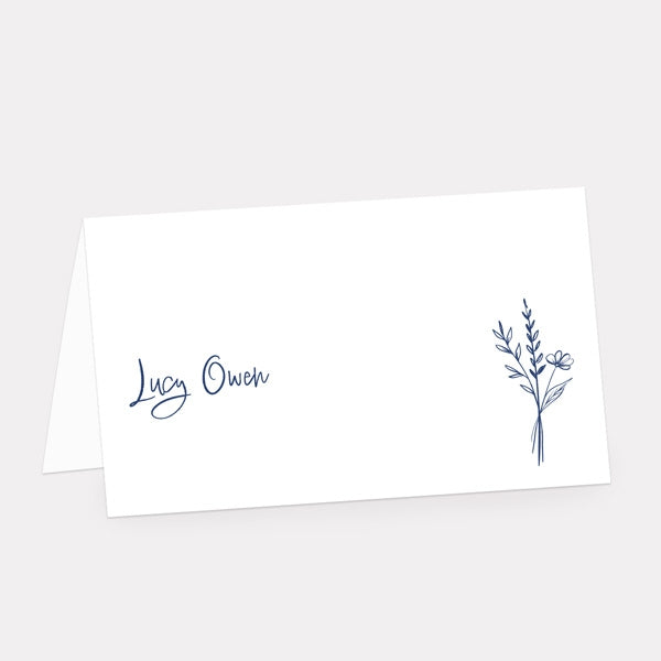 Modern Sprig Iridescent Place Card