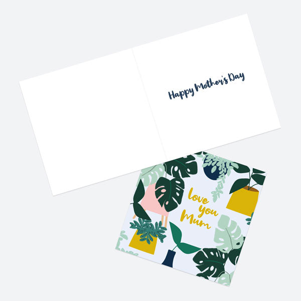 Mother's Day Card - Tropical House Plants - Mum