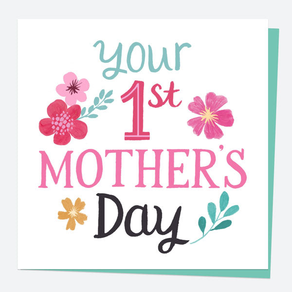 Mother's Day Card - Typography - 1st Mother's Day