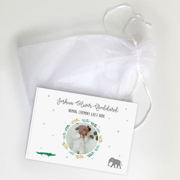 Boys Go Wild - Naming Ceremony Guest Book - Use Your Own Photo