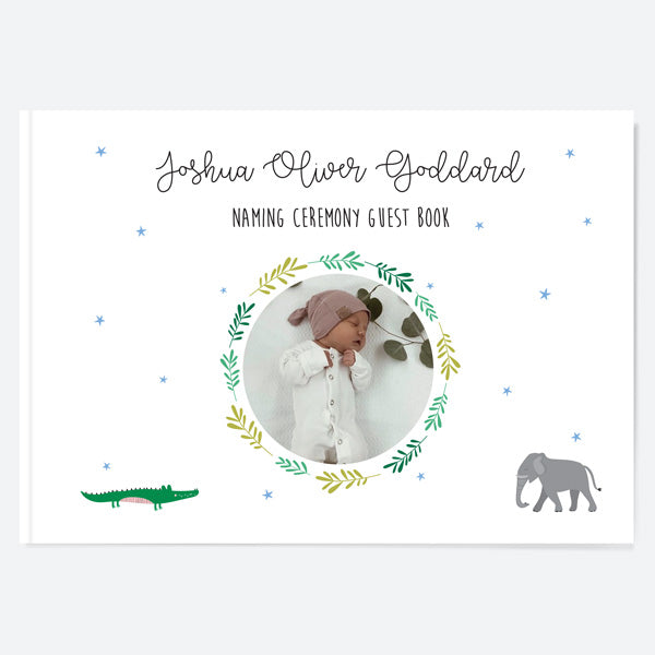 Boys Go Wild - Naming Ceremony Guest Book - Use Your Own Photo