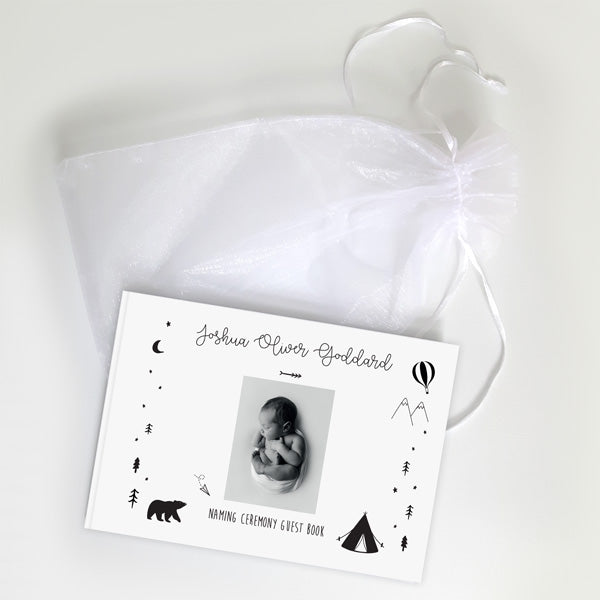 The Adventure Begins - Naming Ceremony Guest Book - Use Your Own Photo