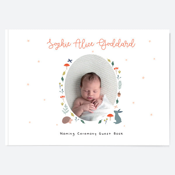 Whimsical Forest - Naming Ceremony Guest Book - Use Your Own Photo