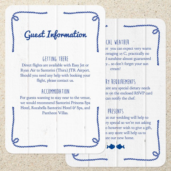 Nautical Heart & Anchor - Boutique Wedding Invitation & RSVP