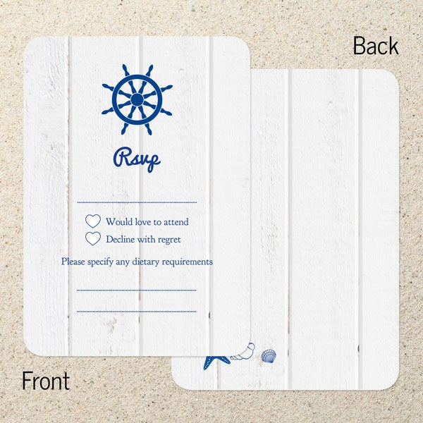 Nautical Heart & Anchor - Boutique Wedding Invitation & RSVP