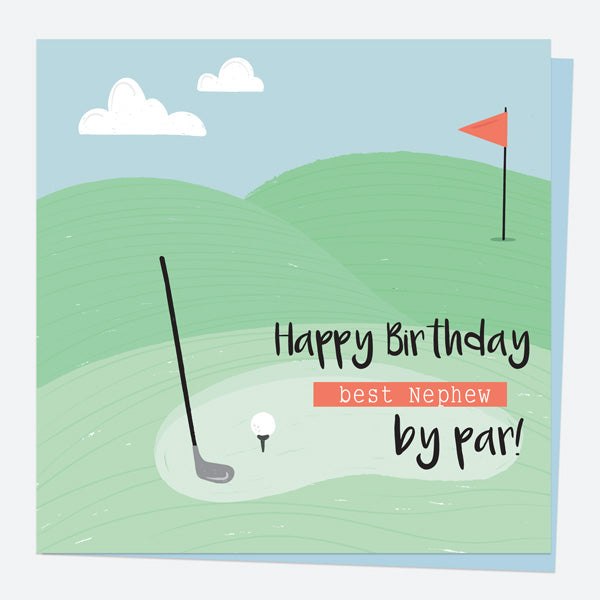Nephew Birthday Card - Golf - Best Nephew by Par