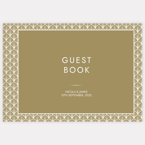 Art Deco Elegance - Iridescent Wedding Guest Book