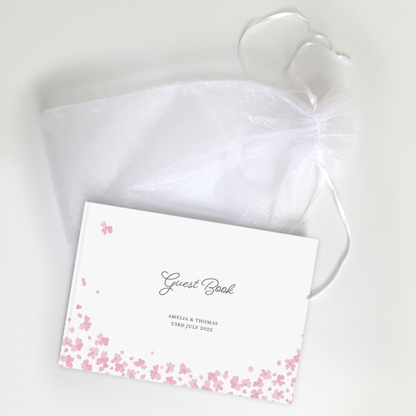 Falling Flowers - Wedding Guest Book