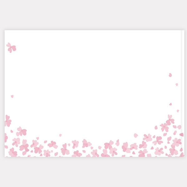 Falling Flowers - Wedding Guest Book