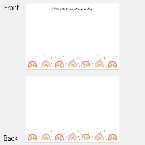 Chasing Rainbows - Brighten Your Day - Note Cards - Pack of 10