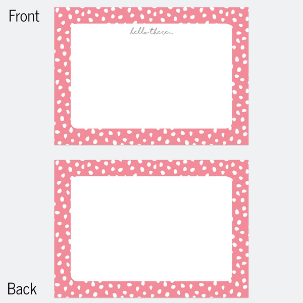 Pinking Out Loud - Hello There - Note Cards - Pack of 10