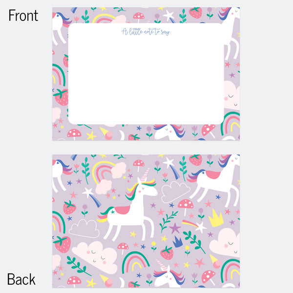 Unicorn Magic - A Little Note To Say - Note Cards - Pack of 10