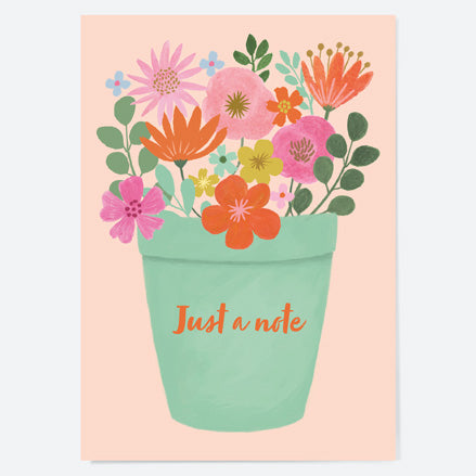 Beautiful Blooms - Flower Pot - A6 Note Cards - Pack of 10