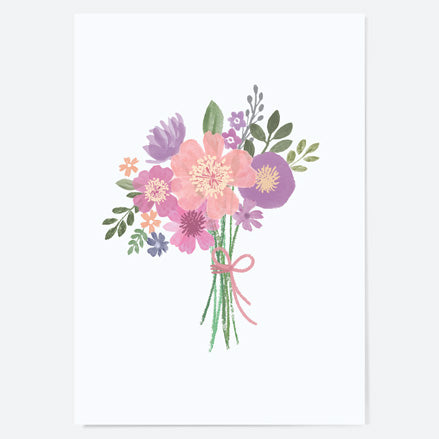 Painted Flowers - Bouquet - A6 Note Cards - Pack of 10