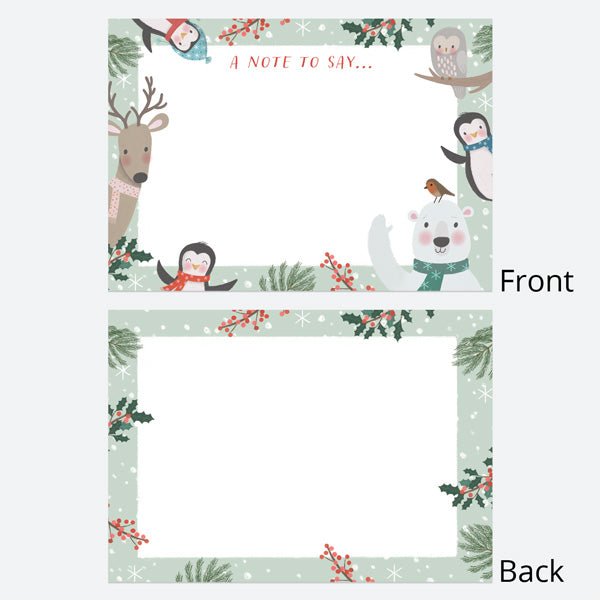 Polar Pals - Christmas Note Cards - Pack of 10
