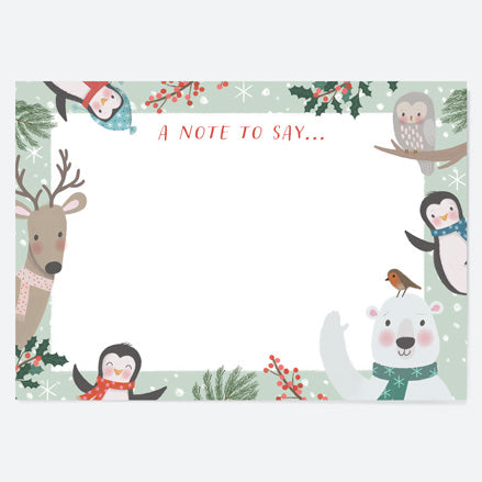 Polar Pals - Christmas Note Cards - Pack of 10