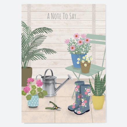 Potted Plants - Gardening - A6 Note Cards - Pack of 10