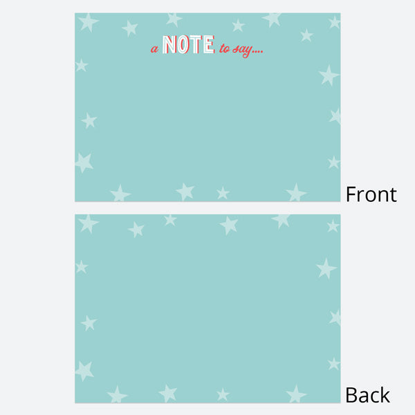Yuletide Typography - Christmas Note Cards - Pack of 10