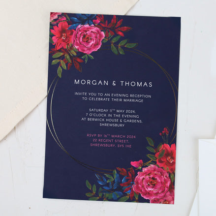 Opulent Glam - Foil Evening Invitation