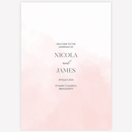 Delicate Inkwash Iridescent Order Of Service