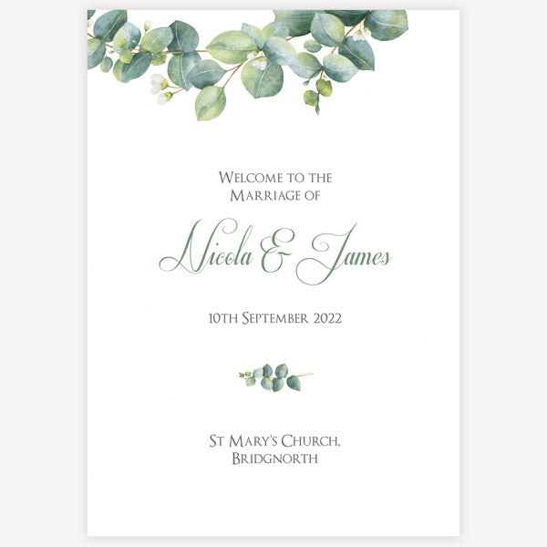 Eucalyptus Garland Order Of Service