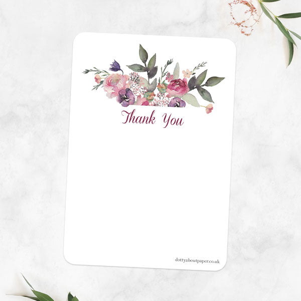 Anniversary Thank You Cards - Painted Flowers