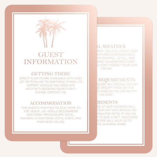 Palm Tree Elegance - Foil Boutique Evening Invitation