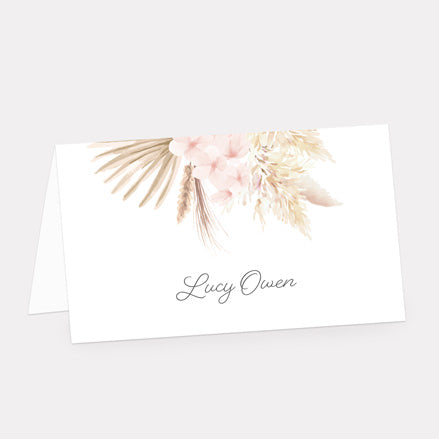 Pampas Floral Place Card