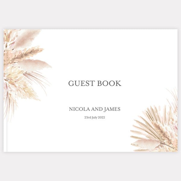 Pampas Grass - Wedding Guest Book