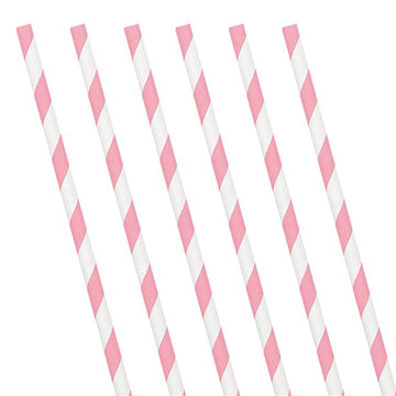 Paper Straws 24 Pack - Pink
