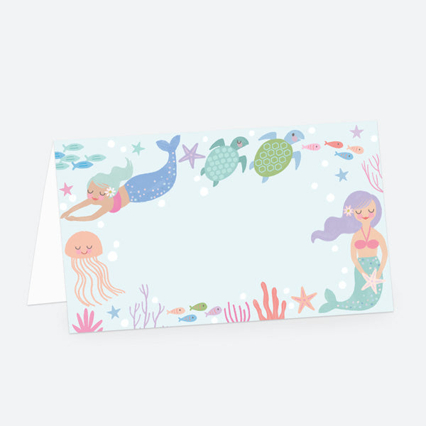 Mermaid Under The Sea - Ready to Write Party Food Labels - Pack of 9 ...