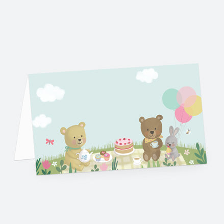 Teddy Bears Picnic - Ready to Write Party Food Labels - Pack of 9