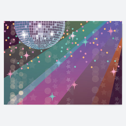 Kids Party Placemat - Glitter Ball Disco Party - Pack of 10