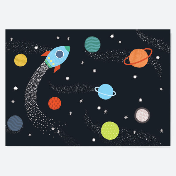 Kids Party Placemat - Outer Space - Pack of 10