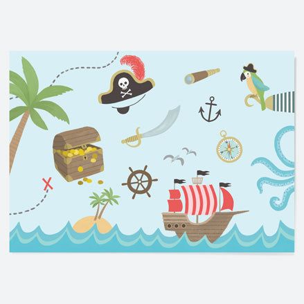 Kids Party Placemat - Pirate - Pack of 10