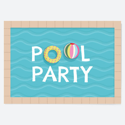 Kids Party Placemat - Pool Party Waves - Pack of 10