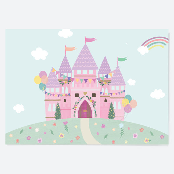 Kids Party Placemat - Princess Castle - Pack of 10