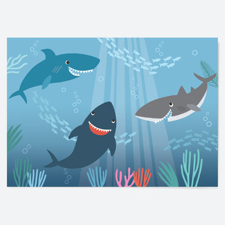 Kids Party Placemat - Shark - Pack of 10