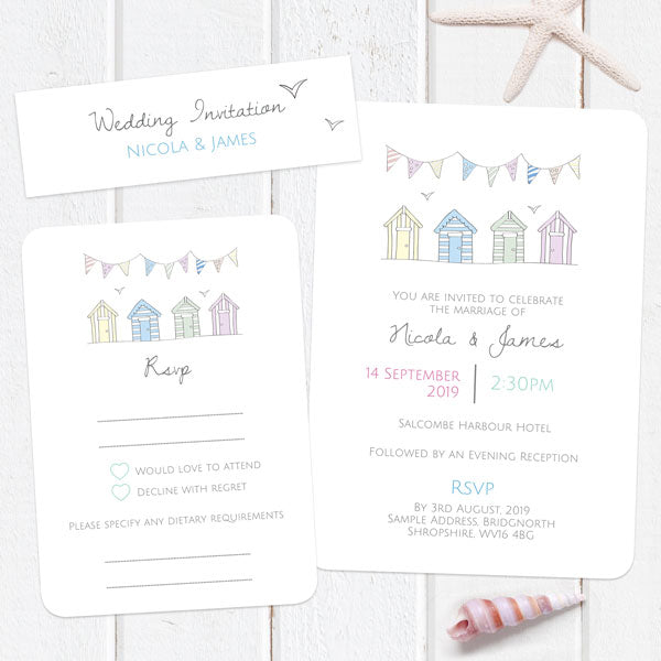 Pastel Bunting & Beach Huts Boutique Sample