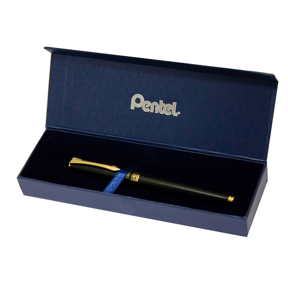 Pentel Sterling Fountain Pen Obsidian with Gift Box