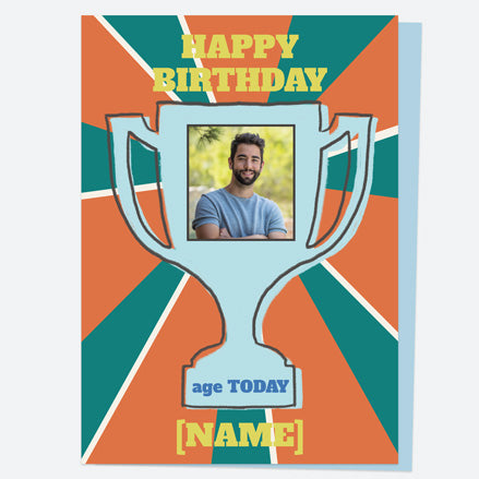 Personalised Birthday Card - Trophy Photo