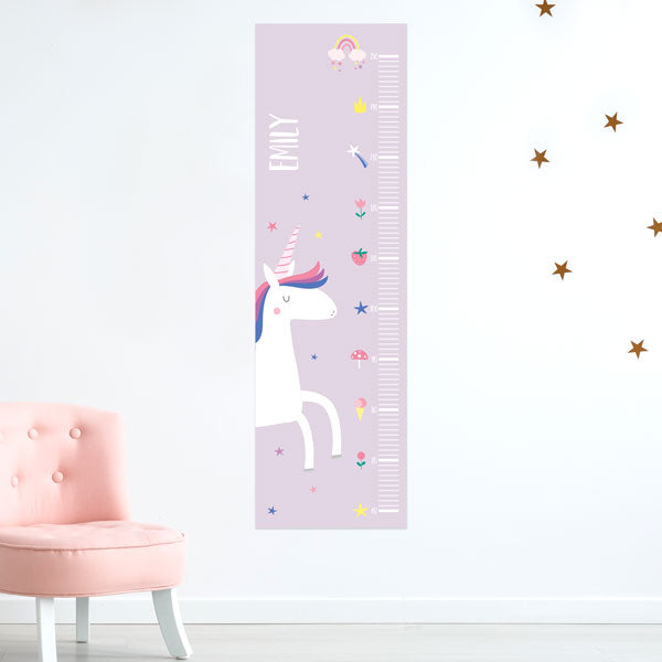 Unicorn Magic - Personalised Height Chart