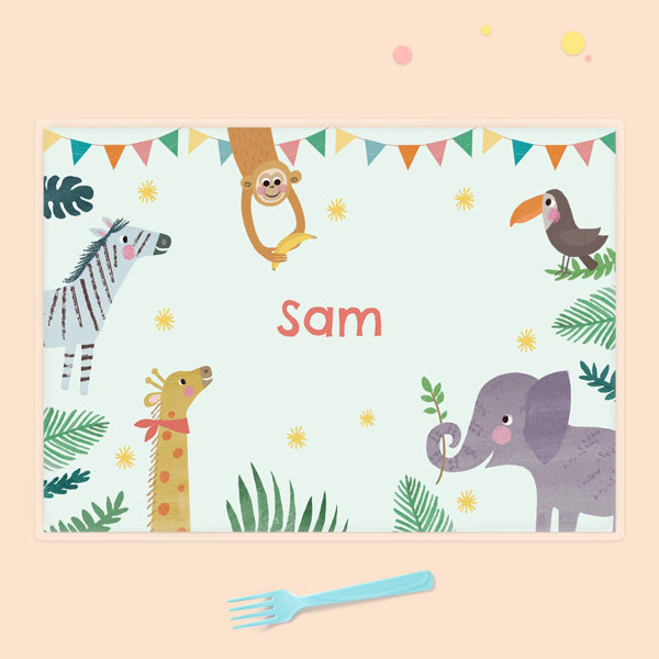 Personalised Kids Placemat - Jungle Animals